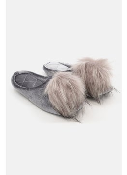 اشتري Women Slip On Slippers, Grey في الامارات