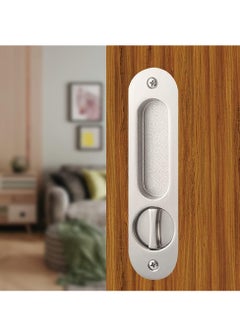 اشتري Sliding Door Lock, Invisible Recessed Handle Latch Pocket Door Lock, Pocket Door Lock with Key, for Sliding Wood Furniture Hardware, Silversuitable for Sliding Doors of Bedroom, Kitchen في السعودية