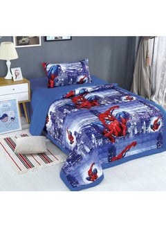 Buy Soft Bed Comforter Set Bedspread Velvet Plush Coverlet for All Seasons Kids Twin Quilt Set Single Bedding 3pcs in UAE