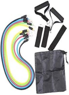 Buy Latex Resistance Bands Fitness Exercise Tube Rope Set Yoga 11 pcs in Egypt