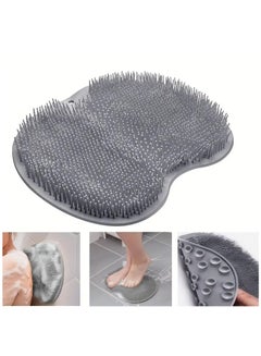 Buy Silicone Bath Massage Scrubber Convenient Hanging Hole Design For Foot Brush Deep Clean Exfoliate SPA in UAE