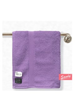 Buy SANDY 100% Cotton Luxury Bath Towel for Hair and face , Eco-Friendly , Super Soft ( 90x50)cm, Mauve in Saudi Arabia