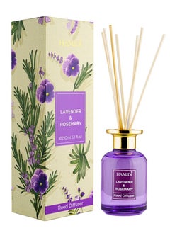 Buy Hamidi Lavender & Rosemary Reed Diffuser 150ml Scented Stick Set, Non Alcoholic in UAE