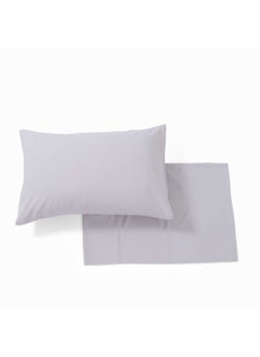 Buy 2-Piece Essential Solid Pillow Case Set 50X75Cm - Beige in UAE