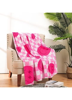 اشتري College Style Blanket Cute Flannel Soft Blanket Plush Cozy Fluffy Blanket College Style Bedding College Style Room Decoration Dorm Room Living Room في السعودية