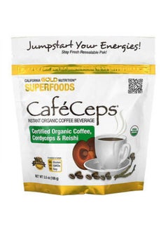 اشتري California Gold Nutrition, SUPERFOODS - CafeCeps, Certified Organic Instant Coffee with Cordyceps and Reishi Mushroom Powder, 3.5 oz (100 g) في الامارات