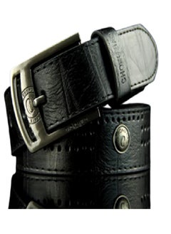 Buy An elegant men's belt made of 100% genuine leather, durable and of high quality, with a buckle made of high-quality metal that is resistant to rust and cracks and does not change color. in Egypt