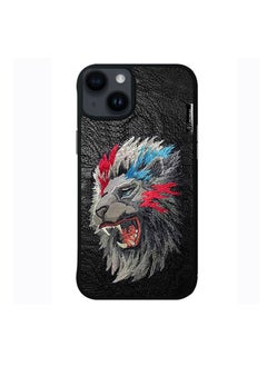 Buy Apple iPhone 13/14 3d Dazzling Lion Embroidery Case in UAE