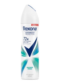 Buy Rexona Women Advanced Protection 72H+ Antiperspirant Shower Fresh Spray 150ML in UAE