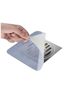 Buy 4 Pcs Drain Cover, Bathroom Drain Plugs Tub Stopper Sewer Drain Cover Mat Silicone Deodorant Pad Shower Drain Stopper Floor Drain Anti-odor Pad Mat, for Kitchen, Laundry, Toilet, Grey (12cm*12cm) in UAE