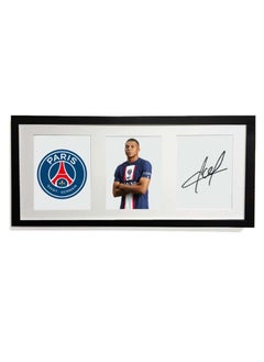 Buy Kylian Mbappe Psg Autographed Poster With Frame 50x23 cm in UAE