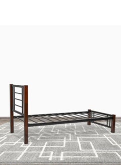 Buy Karnak Wooden And Steel Durable Single Bed For Home in UAE