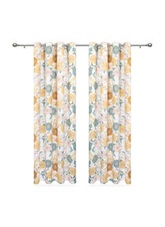 Buy 2-Piece Madrid Printed Blackout Curtain Set, Multicolour - 140x240 cm in UAE