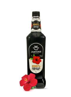 Buy Hibiscus Iced Tea Syrup Made From 100% Real Flower Extract 1 Litre in UAE