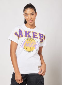 Buy NBA Womens Logo Lakers short sleeve T-shirt in UAE