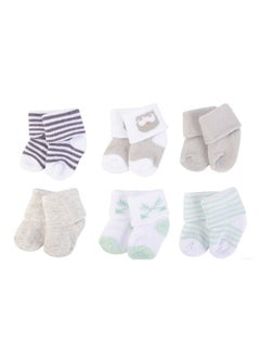 Buy Baby Terry Socks 6 Piece Owl in UAE