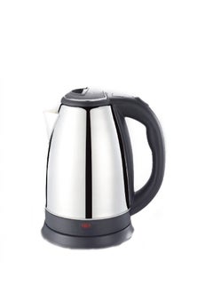 اشتري Electric Water Kettle Power 1500W, Made of Stainless Steel with On/Off Switch, Indicator, 2.0 Liter, 63220 Silver/Black في السعودية