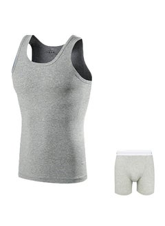 Buy Boxer Style Shirt + Underpants Set Size XXL - Grey in Saudi Arabia