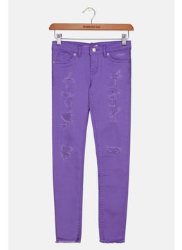 اشتري Kids Girls Super Skinny Jeans, purple في الامارات