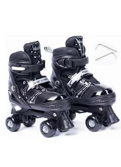 Buy Kids Unisex Adjustable Four Wheel Roller Skating Shoes With Stopper Making it Easier for kids to Balance in UAE