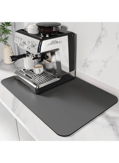 Buy Coffee Mat Coffee Bar Mat - Hide Stain Absorbent Rubber Backed Quick Drying Mat Fit Under Coffee Maker Espresso Machine - Coffee Bar Accessories Kitchen Counter Dish Drying Mat, 19"X12" in UAE