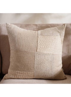 اشتري Shirley Patch Work Textured Filled Cushion 50X50Cm - Natural في الامارات