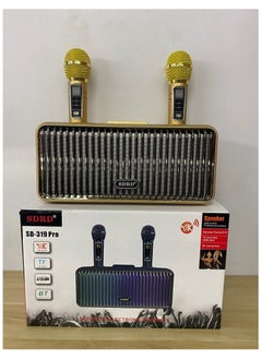 Buy Karaoke Machine for Adults and Kids,Bluetooth Karaoke Speaker with 2 Wireless Microphone,Party Speakers with Phone Holder,HD Sound PA System Support TWS,TFcard,AUX in,for Party/Meeting in UAE