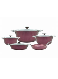 Buy COLONNA  9PCS COOKWAR SET RED COLOR-MADE IN TURKEY in UAE