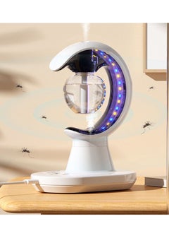 اشتري Wireless Harp Shape Multifuctional Ultrasonic Air Humidifier White Color Mosquito Repellent Lamp Mood Light Mist Aroma Diffuser for Home Decor Car Office Coffee Shop Stores في السعودية