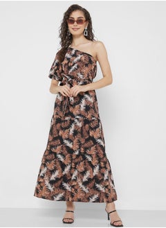 Buy Urban Minx One Shoulder Printed Dress in UAE