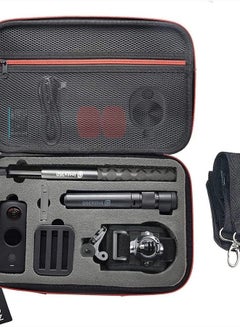 Buy Accessory Hard Shell Bag Carry Case for Insta360 One X3 and One X2, Compatible with Bullet Time Stick, with Shoulder Belt and Foam Inner in UAE