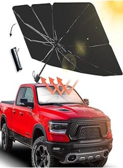 Buy SUV Car Windshield Sun Shade, Foldable Car Windshield Sunshade, Sunshades Car Umbrella for Windshield Easy to Store and Use Fits Windshields of Various Sizes in Egypt