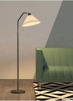 اشتري Modern Luxury Straight Pole Atmosphere Standing Floor Lamp Pleated Lampshade LED Three-Tone Lighting في الامارات