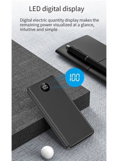 Buy Portable power bank 10000mAh large capacity LED digital display black in Saudi Arabia