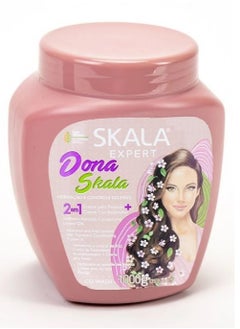 Buy Skala Donna 2-in-1 Hair Treatment and Oil Bath Cream, 100% Vegetarian, for Styling Wavy, Curly and Straight Hair It Works to Moisturize and Define the Shape of the Strands. It Is Rich in Extracts of Sunflower Oil, Coconut Oil, Avocado and Flaxseed Oil 1000g in Saudi Arabia