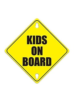 Buy Kids On Board Car Sign for Car Window, Reflective Vehicle Car Signs, Kids Safety Warning Sign (12.5x12.5cm) in UAE