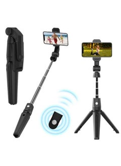 Buy K21  Integrated Tripod BT 4.0 Wireless Selfie Stick for Smart Phone Black in UAE