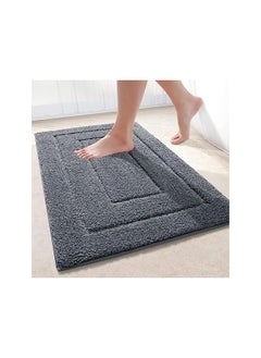 اشتري Bathroom Rugs Soft And Absorbent Microfiber Bath Rugs Non Slip Shaggy Bath Carpet Machine Wash Dry Bath Mats For Bathroom Floor Tub And Shower 30 Inch X 20 Inch Black في السعودية