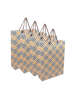 Buy Large Gift Paper Bags Pack of 4 Multicolour 27x12x32 cm in UAE