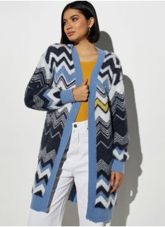 Buy Printed Knitted Cardigan in Saudi Arabia