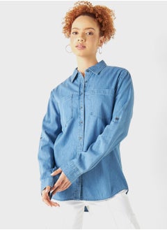 Buy Button Down Denim Shirt in UAE