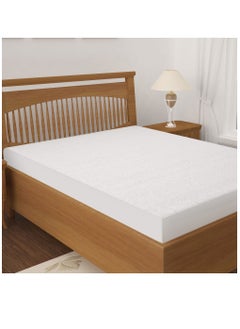 اشتري Story@Home Bed Covers Queen Size, Mattress Protector White, Terry Cotton 78 X 60 Inches في الامارات