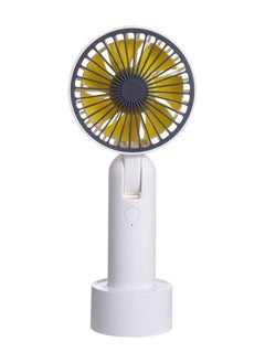 Buy 3-Speeds Mini Handheld Portable Fan with Base White GXZ-F828 in UAE