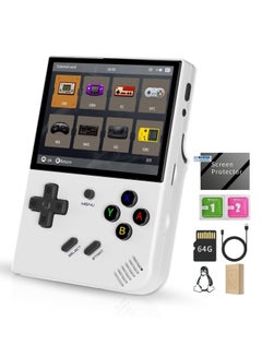 Buy RG35XX Plus Linux Handheld Game Console, 3.5'' IPS Screen, Pre-Loaded 5527 Games, 3300mAh Battery, Supports 5G WiFi Bluetooth HDMI and TV Output (64GB, White) in UAE