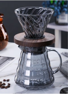 Buy V60 Coffee Maker Drip Set Of 3 With Filter Clear 700ml in Saudi Arabia