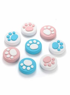 Buy 8 Pcs Switch Thumb Grip Caps With Joystick Cap For Nintendo Switch & Lite With Soft Silicone Cover For Joy-Con Controller With Cat Claw Design in UAE
