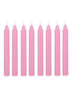 اشتري Set of 8 Pillar Candles Pink في السعودية