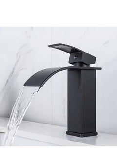 Buy Bathroom Basin Faucet Waterfall Deck Mounted Cold and Hot Water Mixer Basin Faucet Bathroom Sink Deck Faucet in Saudi Arabia