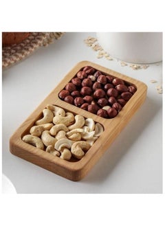 Buy A rectangular plate for snacks or snacks, handmade from healthy wood, 100% natural colors from the heart of the tree in Egypt