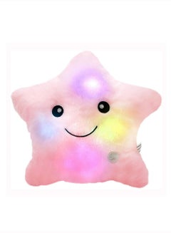 Buy Luminous LED Plush Star Cushion Pink 37x39cm in UAE